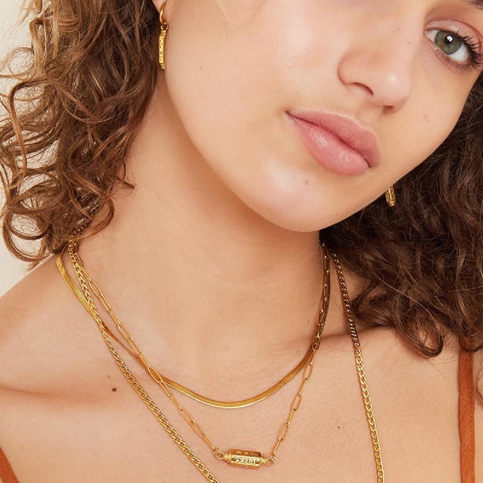 Necklace Moon Stars Pendant Gold h5Picture4